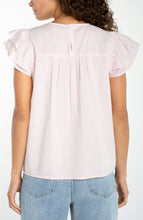 Load image into Gallery viewer, Dbl Flutter Sleeve Woven Blouse W/ Emb
