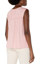 Load image into Gallery viewer, Sleeveless Shirred Detail Knit Top 25" Hps
