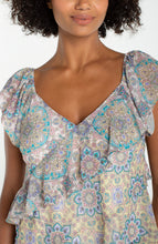 Load image into Gallery viewer, Flutter Slv Draped Woven Blouse
