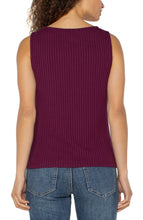 Load image into Gallery viewer, Slvless Boat Neck Rib Knit Top
