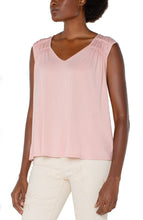 Load image into Gallery viewer, Sleeveless Shirred Detail Knit Top 25" Hps
