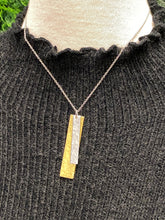 Load image into Gallery viewer, Hammered Dbl Bar Necklace

