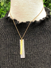 Load image into Gallery viewer, Hammered Dbl Bar Necklace
